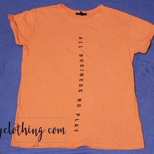 ALL BUSINESS NO PLAY GRAPHIC TEE SHIRT